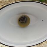 Antique cast iron and enamel wall lamp from the 1930s
