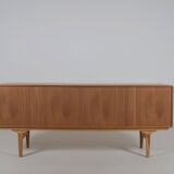 Danish minimalist sideboard in light oak, 1960s