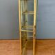 Vitrine vintage en verre et laiton