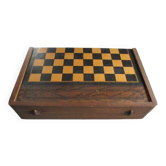 Old wooden backgammon/backgammon game