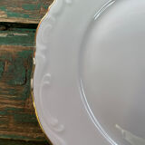 6 plates golden white dessert monogram