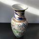 Former Chinese Vase Ceramics White Decor Flowers Enamelled Vintage
