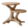 Rustic sculptural side table made of natural and organic driftwood.