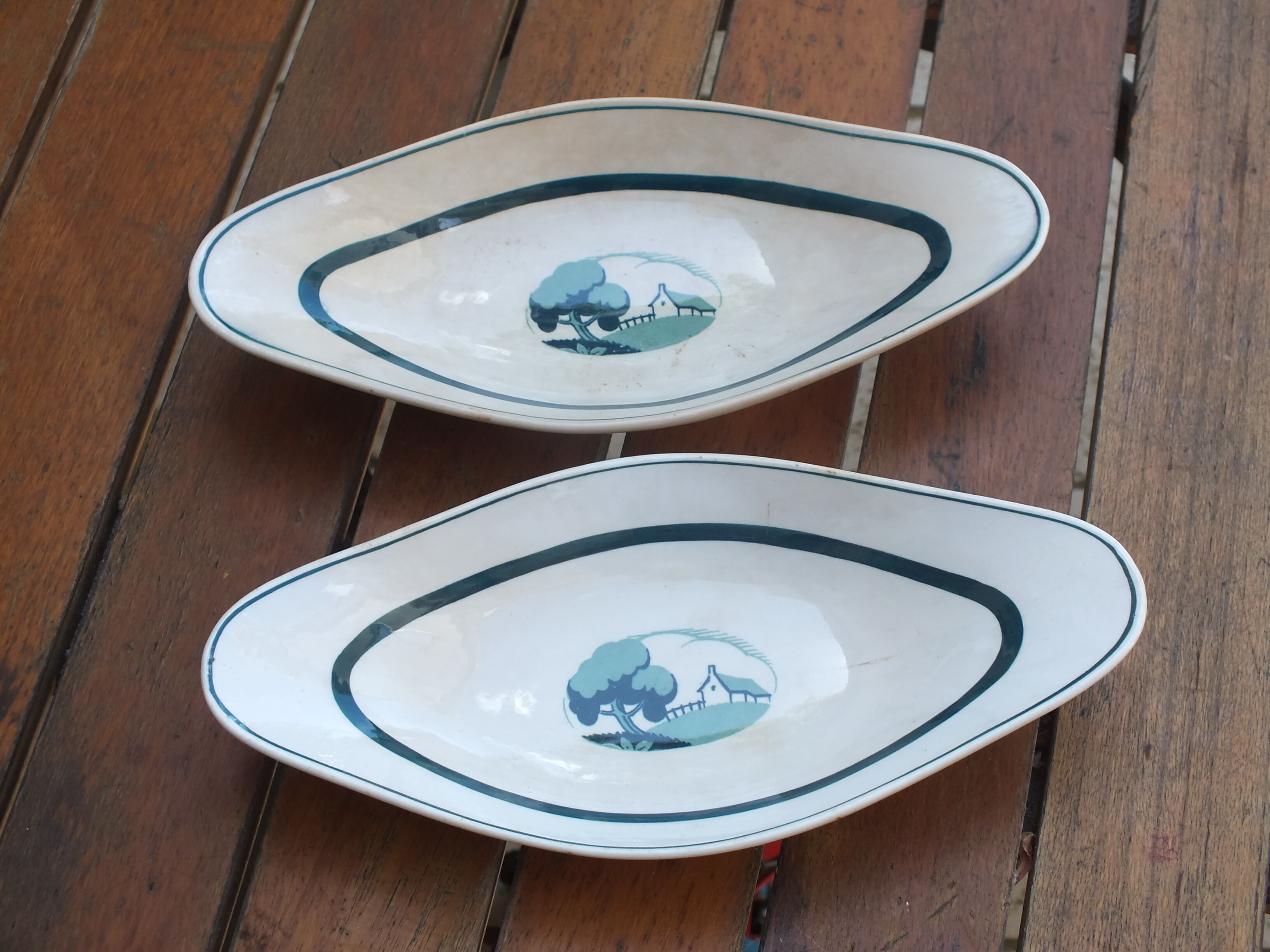 Pair of raviers Sarreguemines service Arlette