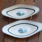 Pair of raviers Sarreguemines service Arlette