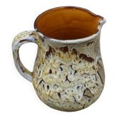 Flamed stoneware pitcher signed Francis Bongiovani Vallauris