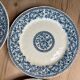 6 flat plates Gien garlands, 1937