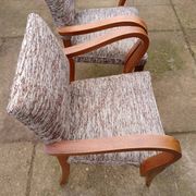 Bridge chairs in Art Deco fabric from the 1950s and vintage.