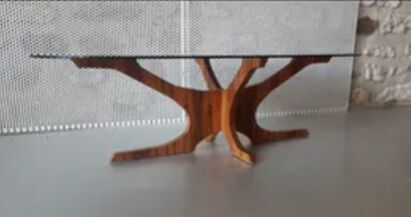 Table basse palissandre vintage Hugues Poignant