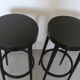 2 black baumann stools 785mm