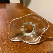 Crystal trinket tray signed Daum France