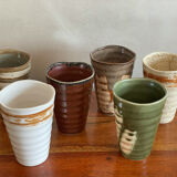 6 verres mug en grès