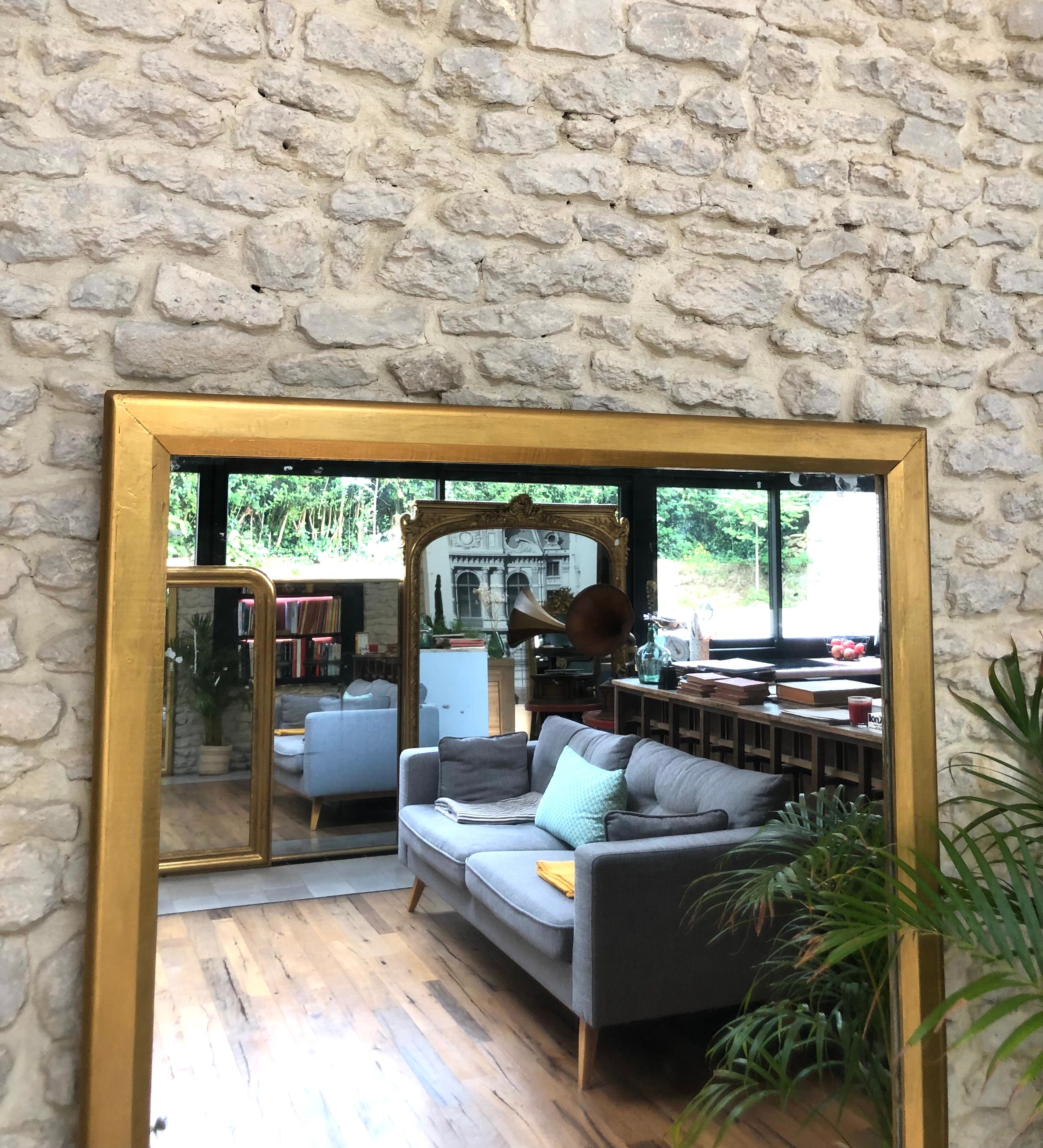 Antique mirror, mercury ice 174,5cm/111cm