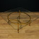 Glass coffee table and gilding Hollywood Regency