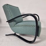 H 269 Lounge Chair and table spider by Jindřich Halabala for Up Zavody, 1940s, Set of 2
