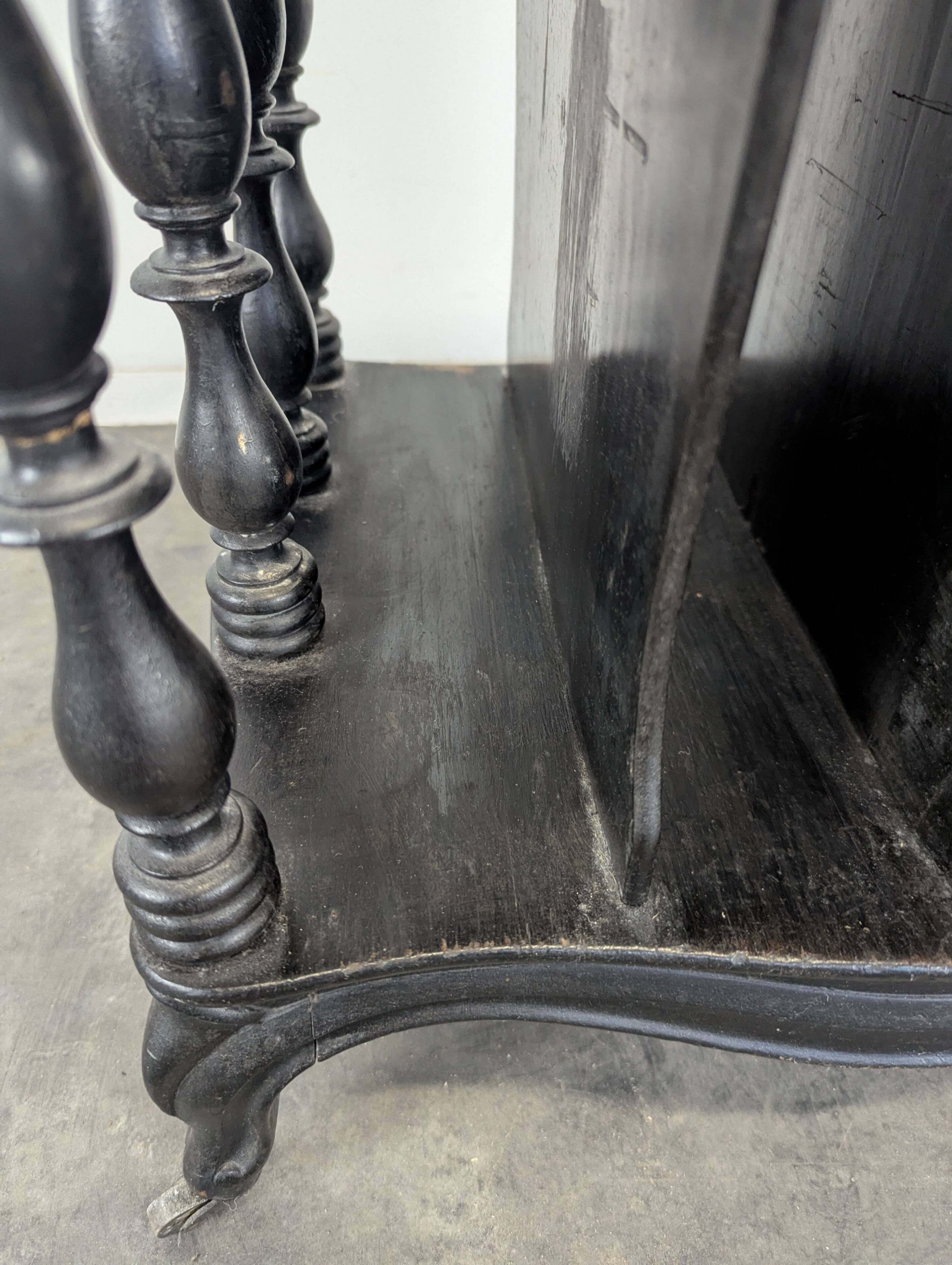 Napoleon III music partition cabinet in blackened wood