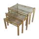 Set of 3 nesting brass tables