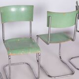Bauhaus Set of Original Chairs, Robert Slezak, Chrome, Steel, Czechia, 1930s
