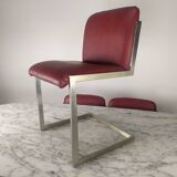 Marble design table 6 chairs 1970