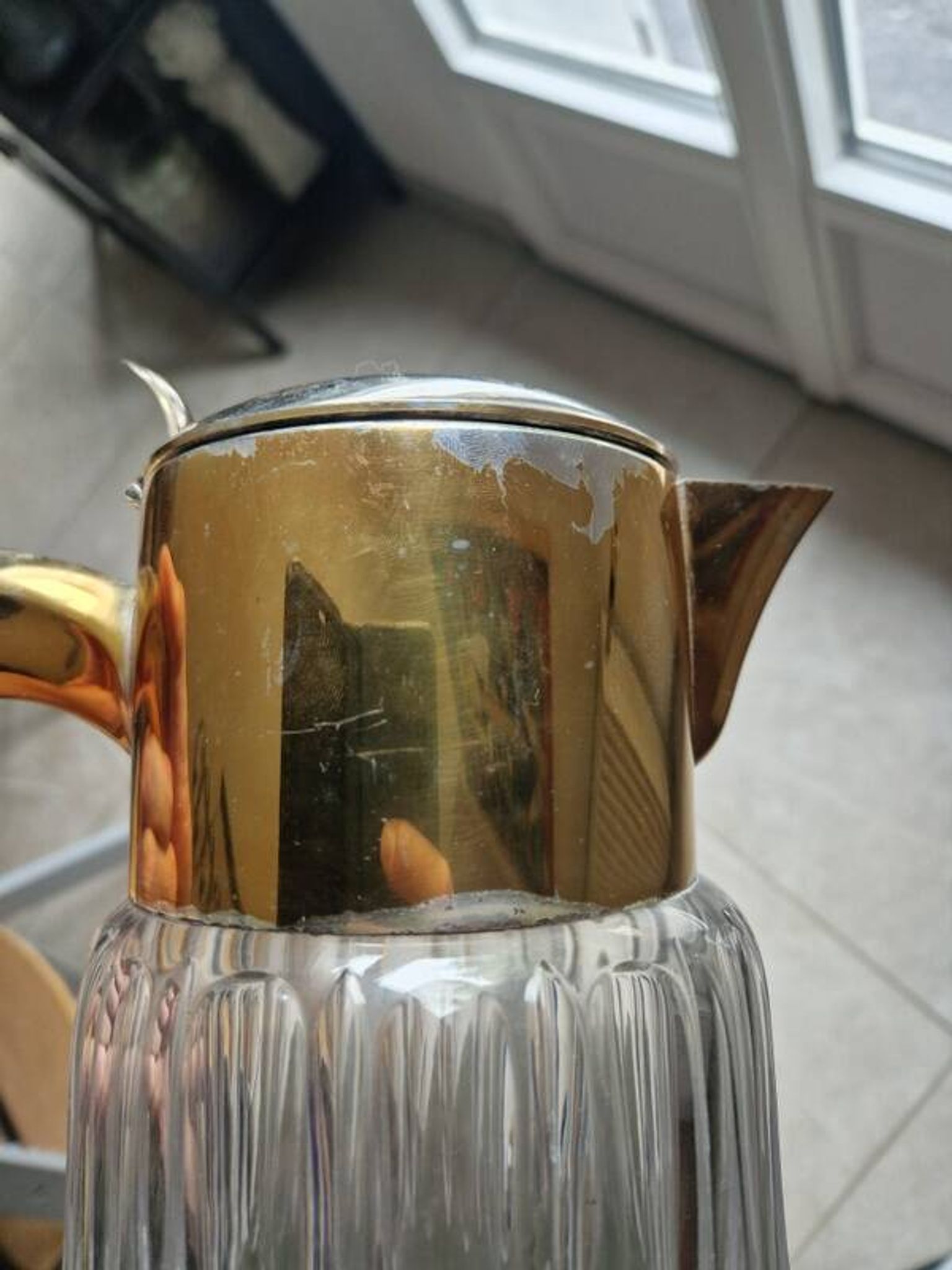 Jug for orangeade with crystal cooler, Hans Knabel, Esslingen.