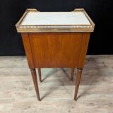 Pair of Louis XVI Style Bedside Tables in Cherry Wood