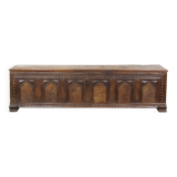Antique 17th-Century Chest/Bench with an Original Working Lock