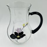 Service carafe glasses vintage floral decor