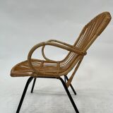 Vintage rattan chair by Dirk van Sliedregt Rohe Noordwolde 1960 in the Netherlands