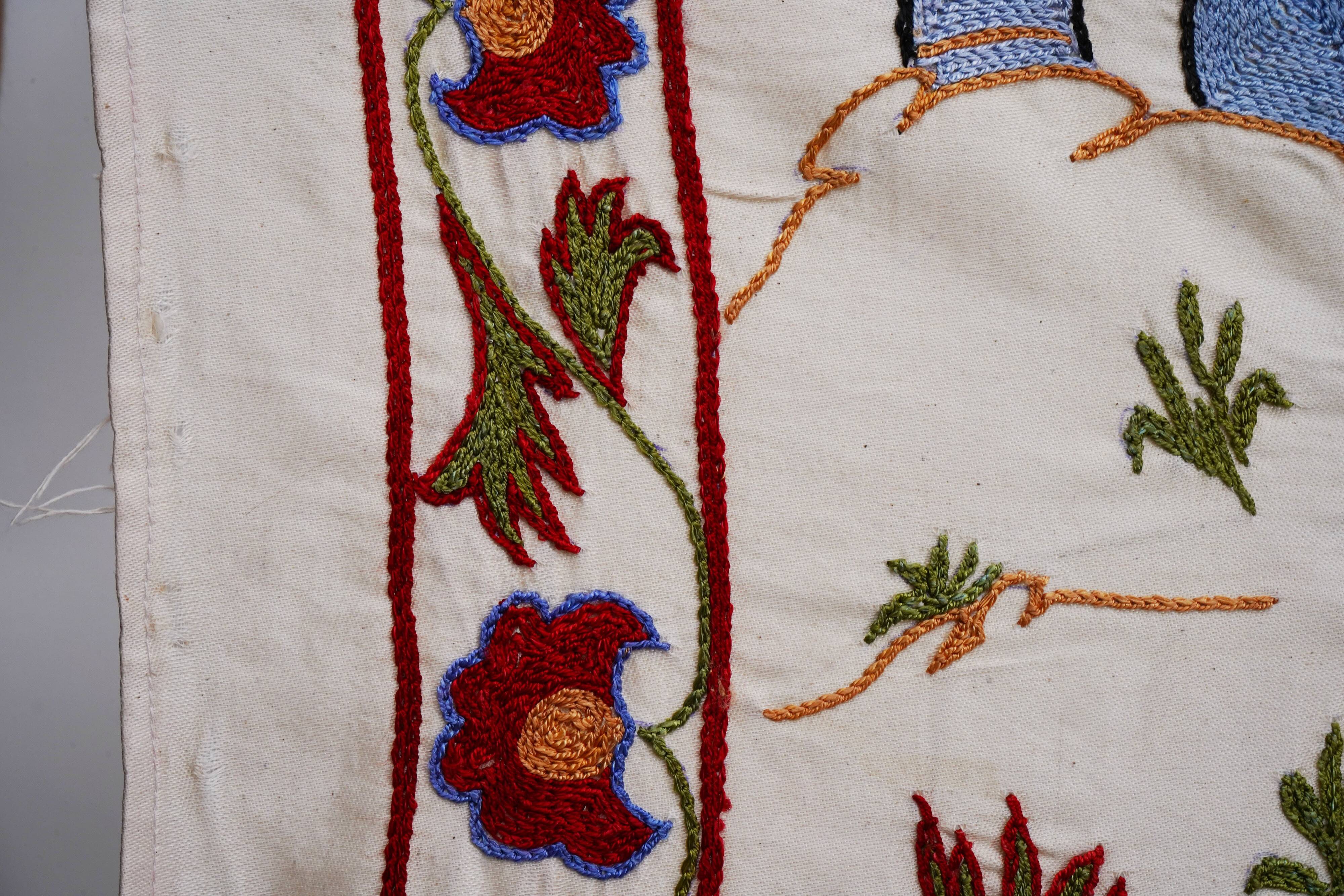 Hand-knotted rug, vintage Turkish rug 51x186 cm