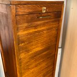 Oak 1950 curtain storage cabinet