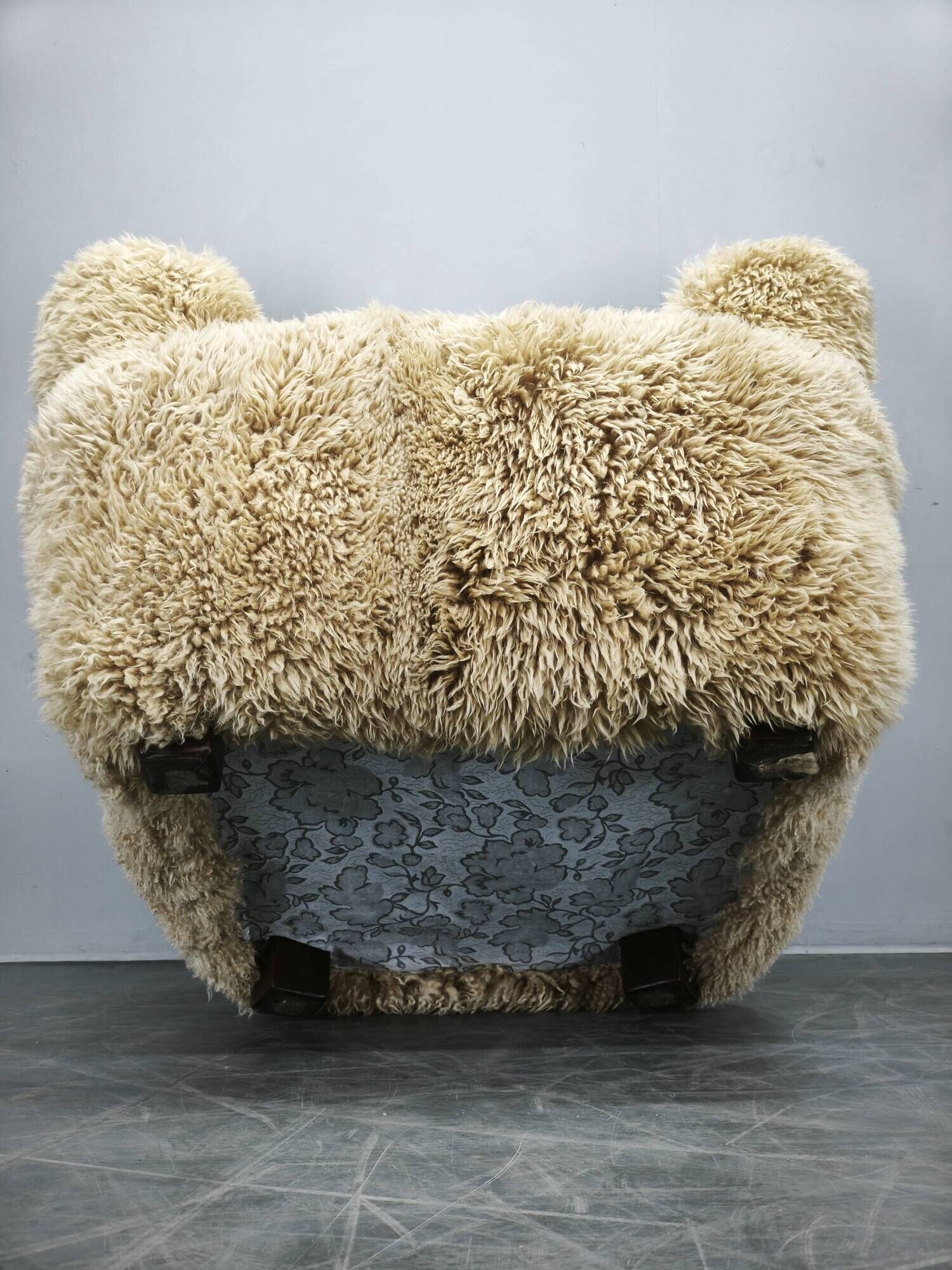 1930s Art Deco Wingback Armchair in Honey Skandilock Sheepskin