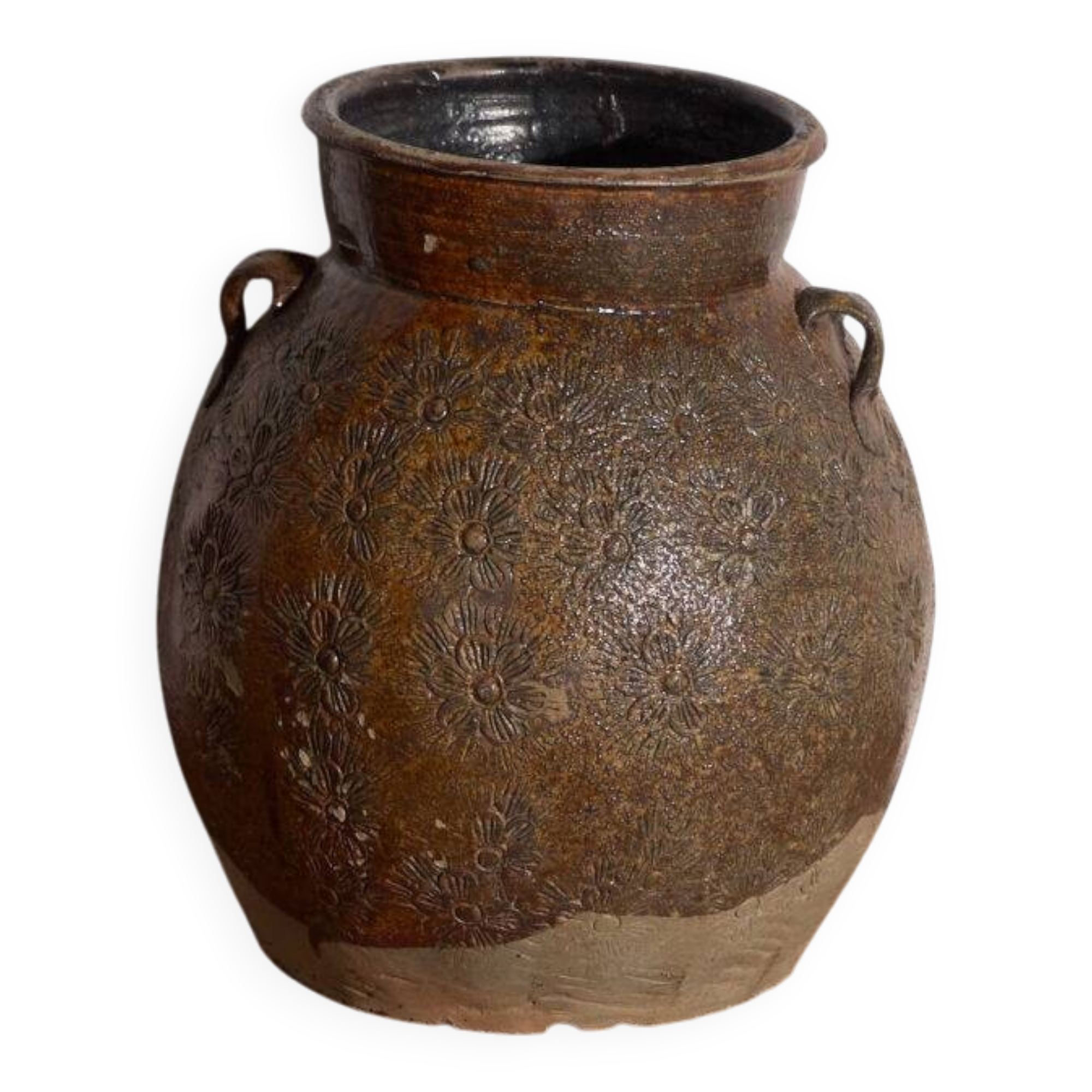 Ancient Chinese glazed stoneware vase – China, circa 1900