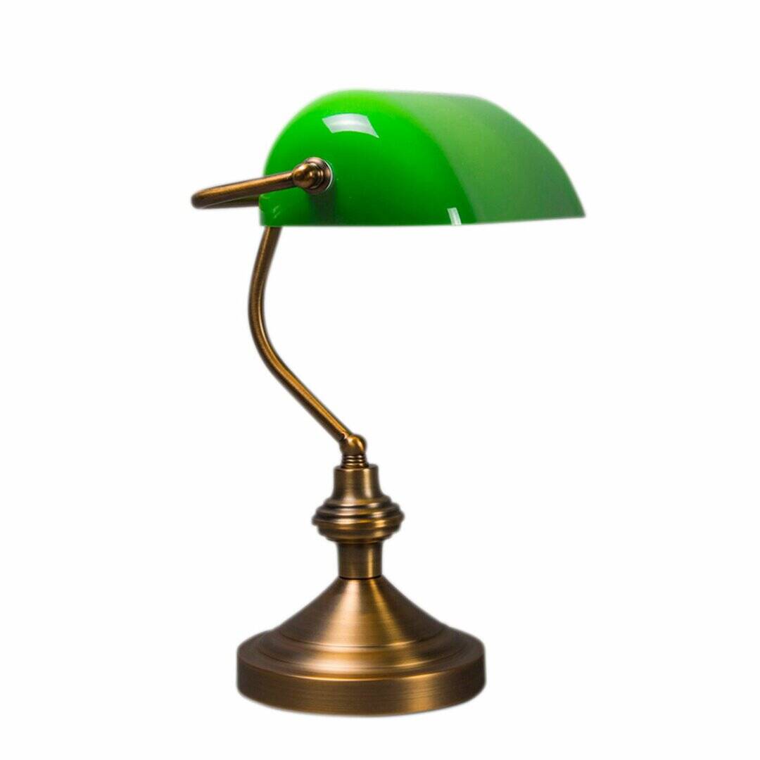 Notary banker desk lamp brass matte