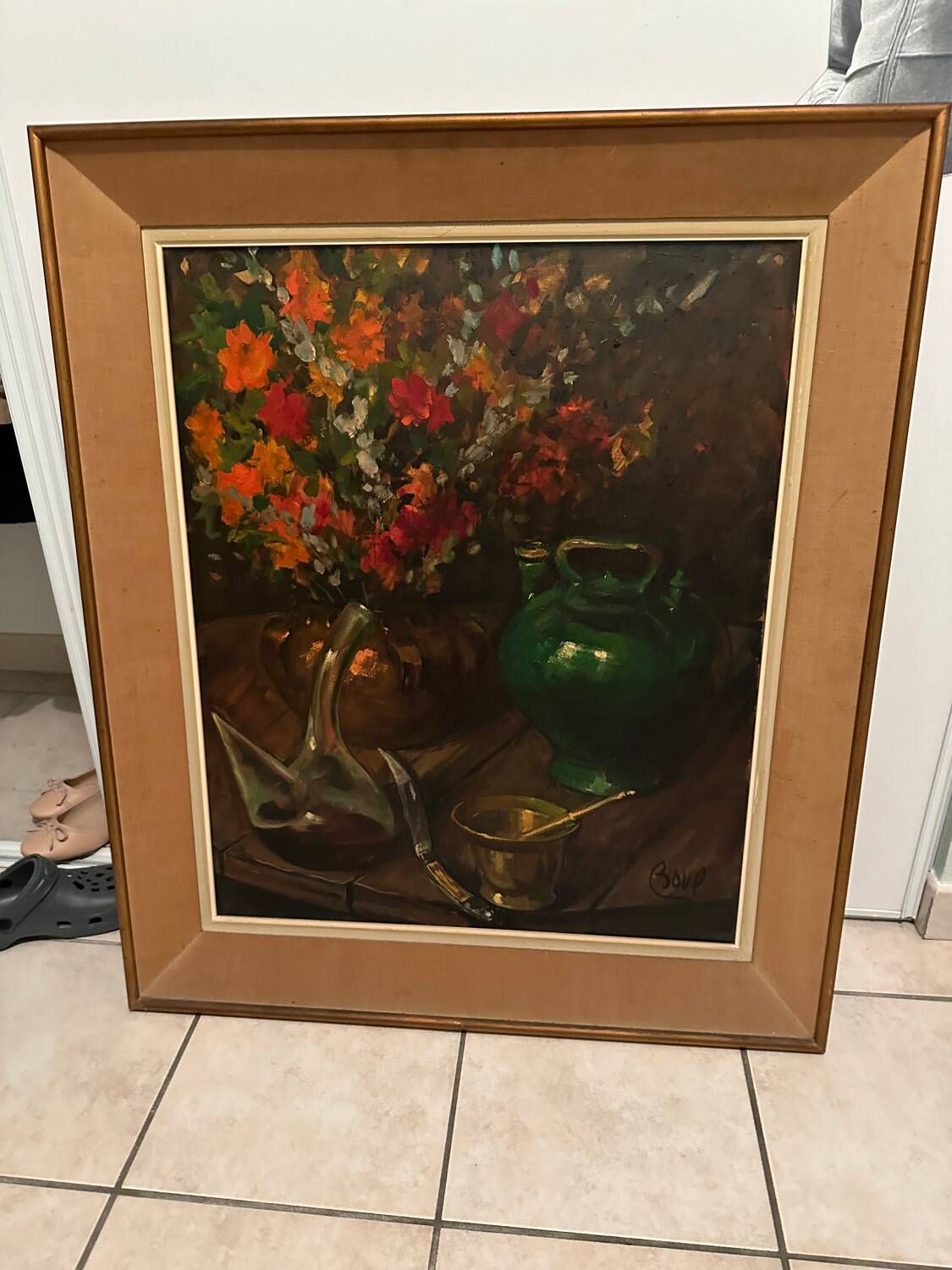 Canvas Painter Boul, French Painter. Measures Painting 91x78 And Canvas 78x60