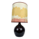Purple ceramic ball lamp 55 cm from the 60s, silk lampshade