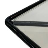 Vintage coffee table in steel and wire and glass  1970