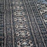Light blue vintage oriental rug 215×137 cm