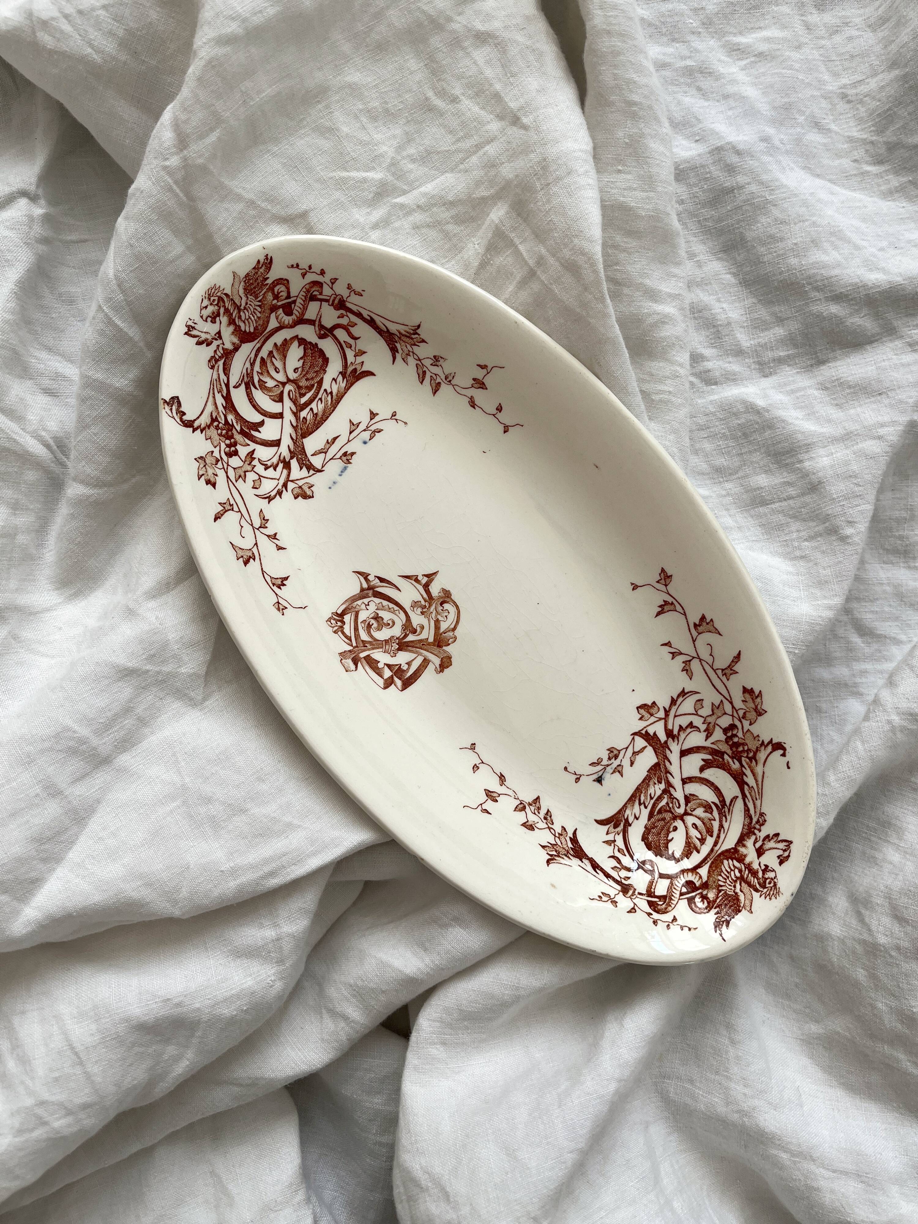 Oval ironstone dish "Joinville" KG Lunéville