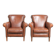 Set of 2 comfortable sheepskin armchairs with a timeless look