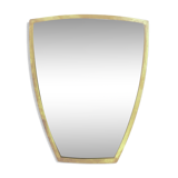 Vintage asymmetrical mirror in gilded brass