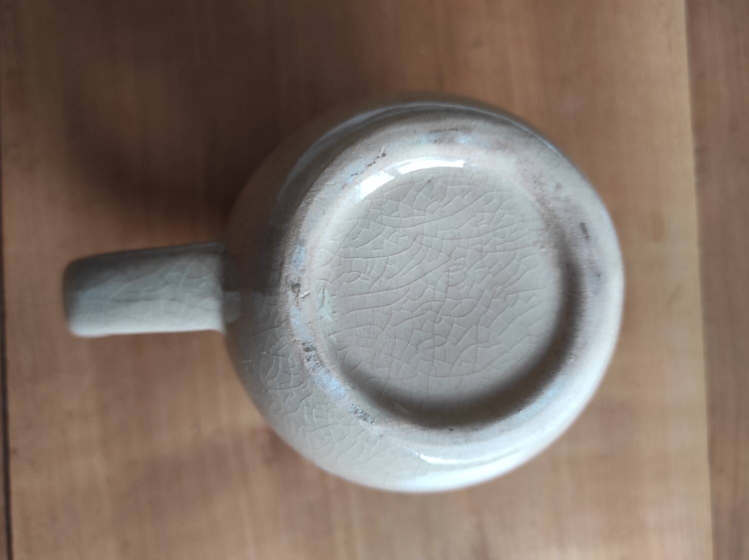 Glazed ceramic pitcher