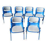 Set de 6 chaises Dorsal de E Ambasz et G Piretti pour Open Ark
