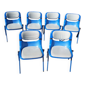 Set de 6 chaises Dorsal de E Ambasz et G Piretti pour Open Ark