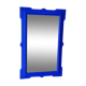 Mirror with blue molding