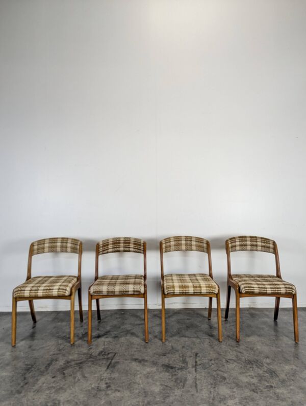Série de 4 chaises gondole Baumann