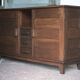 Enfilade Reconstruction René Gabriel. vintage wooden sideboard