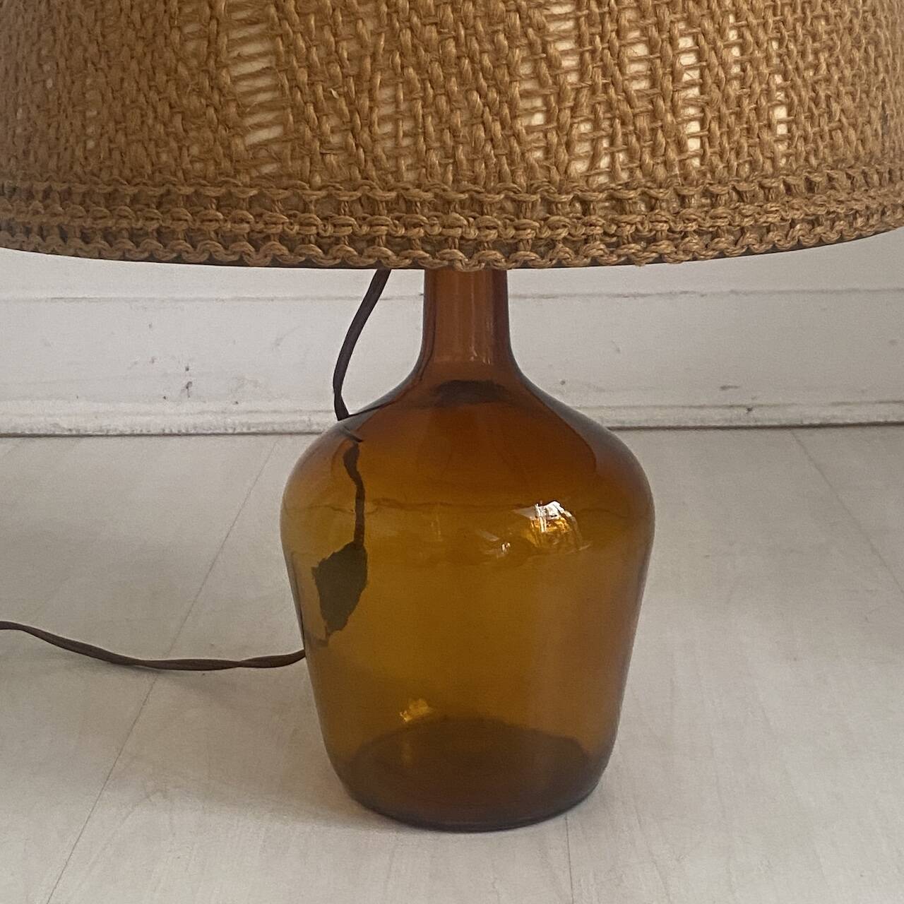 Vintage 1970s Dame Jeanne lamp