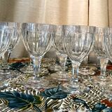 Set of 10 nancy crystal port glasses 1920s 1930s