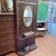 Old cloakroom or coat rack in oak