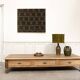 Exceptional oak coffee table, antique draper's table from the 19th century.
